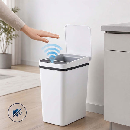 Sensor Kitchen Bins Set, 9L & 15L, Black-White