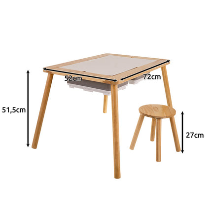 Sensory Table with Chair, Beech Wood, Double-Sided