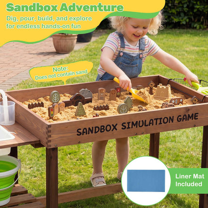 Sensory Table with Water Pump, Sink & 33 Sand Toys