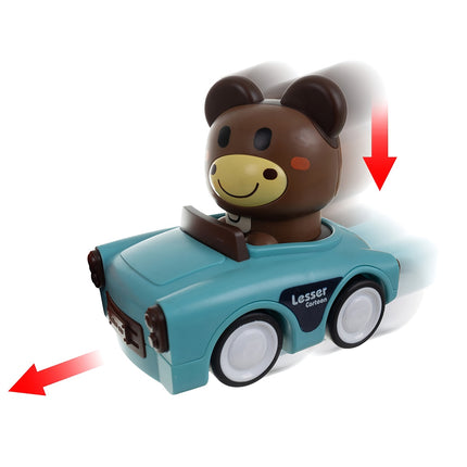 Sensory Toy Cars with Animals, 4-Pack, Push-and-Go