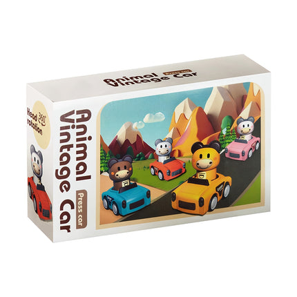 Sensory Toy Cars with Animals, 4-Pack, Push-and-Go
