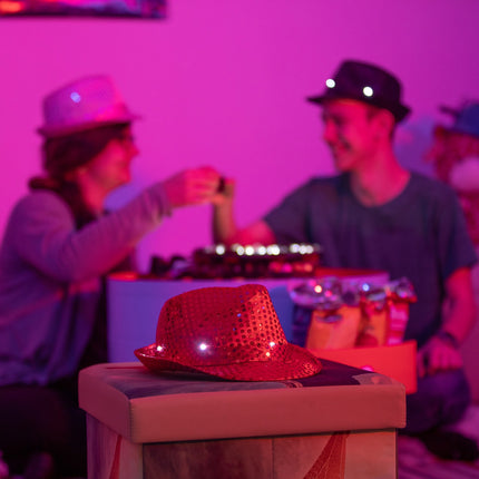 Sequin hats LED set of 2