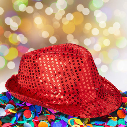 Sequin hats LED set of 2