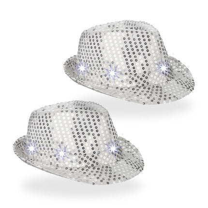 Sequin hats LED set of 2