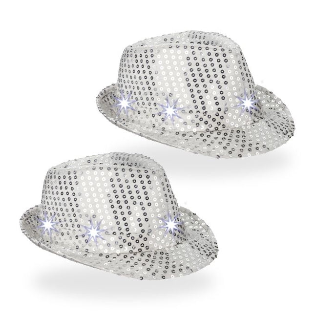 Sequin hats LED set of 2
