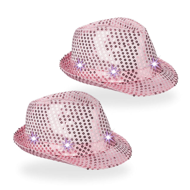 Sequin hats LED set of 2
