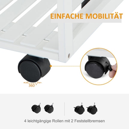 White wooden kitchen trolley - Practical and stylish design