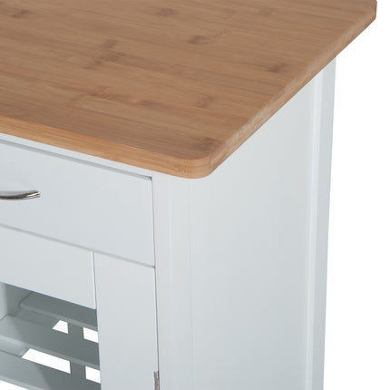 White wooden kitchen trolley - Practical and stylish design