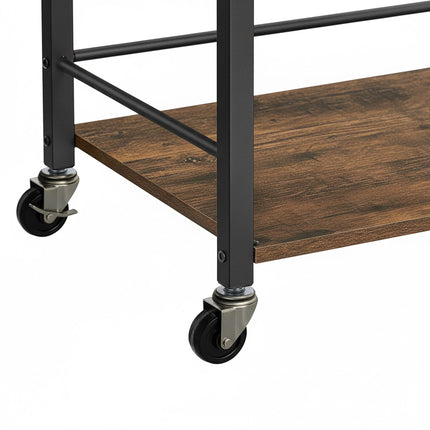 Serving Trolley with Removable Tray and Brakes