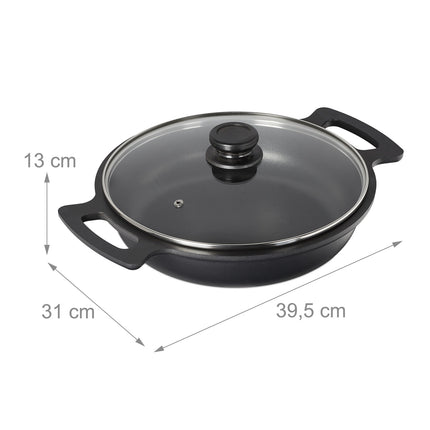 Serving pan with lid