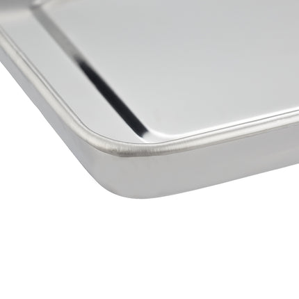 Serving plates in stainless steel - 3 pcs