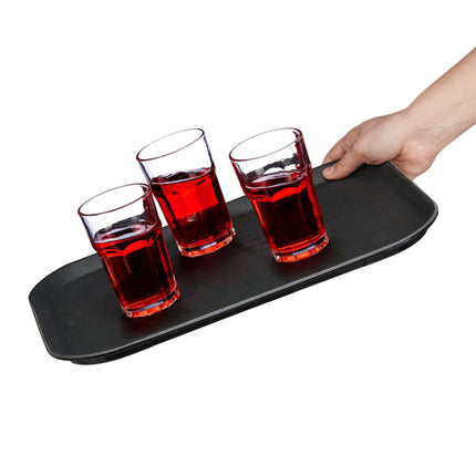 Serving tray 6-pack black