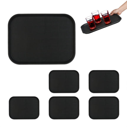 Serving tray 6-pack black