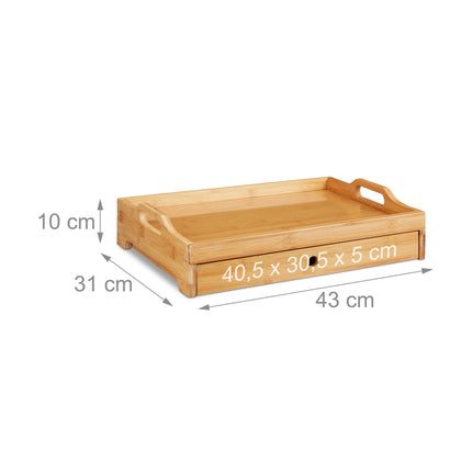 Serving tray in bamboo with box