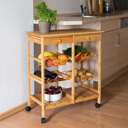 Serving trolley JAMES XXL with 3 baskets
