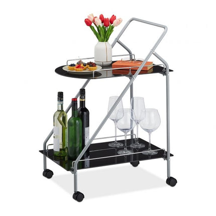 Serving trolley black
