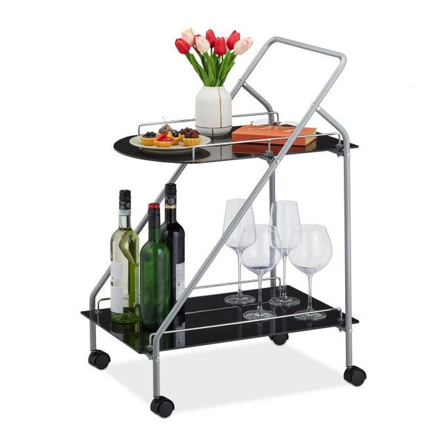 Serving trolley black