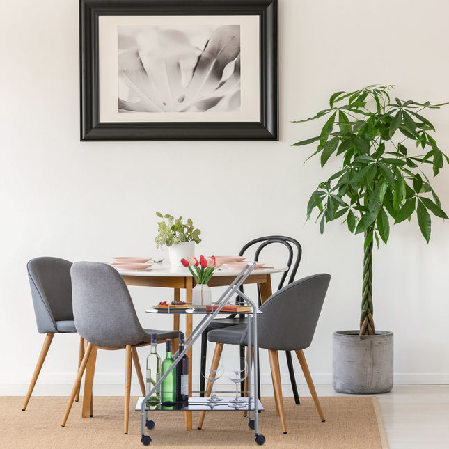 Serving trolley black