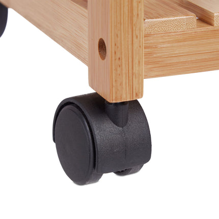 Serving trolley in bamboo