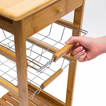Serving trolley with 2 baskets