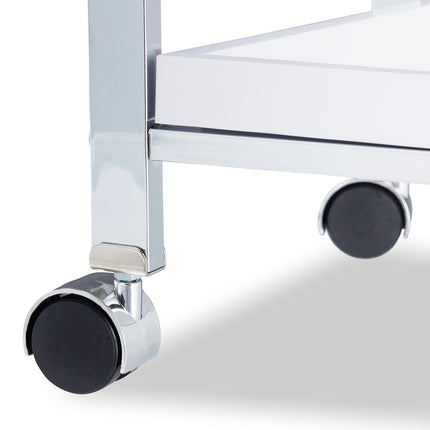Serving trolley with 3 removable trays
