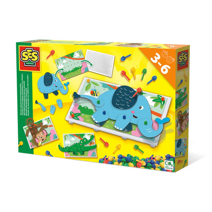 Ses Mosaic Peg Board Animal Puzzles