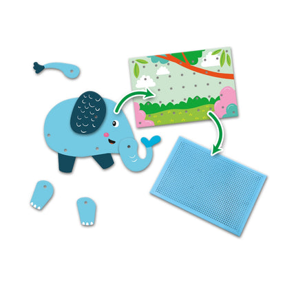 Ses Mosaic Peg Board Animal Puzzles