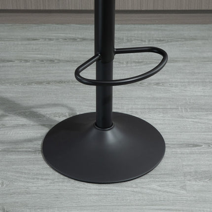 Height-adjustable brown barstools, set of 2, polyester