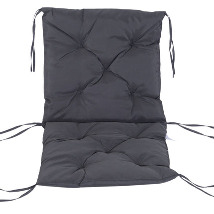 Set Van 2 Kussens Voor Lage Rugstoelkussens, Zitkussens, Tuinkussens, Grijs