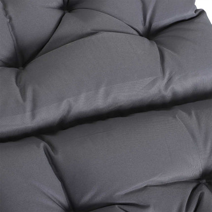 Set Van 2 Kussens Voor Lage Rugstoelkussens, Zitkussens, Tuinkussens, Grijs
