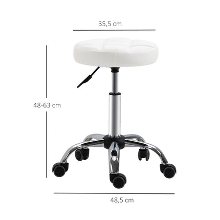 Adjustable white faux leather wheelchairs, set of 2