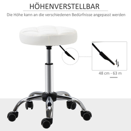 Adjustable white faux leather wheelchairs, set of 2
