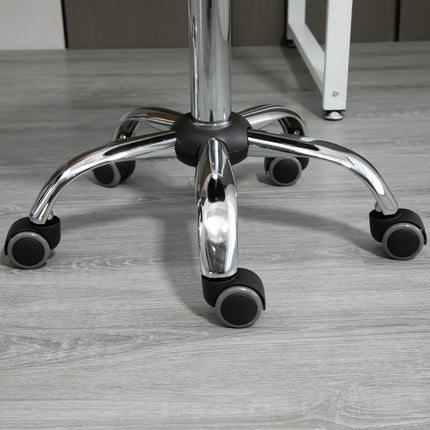 Adjustable white faux leather wheelchairs, set of 2