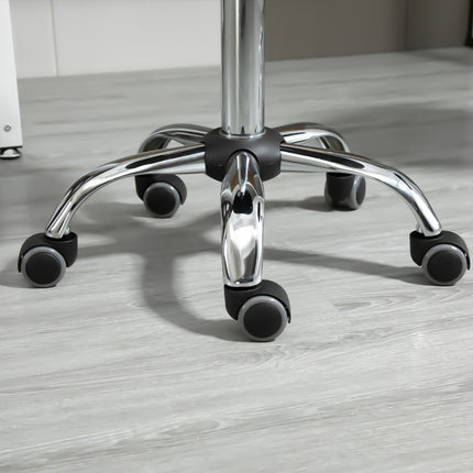 Height-adjustable swivel lounge stools in black artificial leather, set of 2