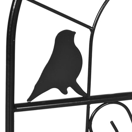 Metal trellis set for climbing plants - Black, 38x98 cm