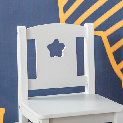 Toddler table & 2 chairs, MDF, white/grey