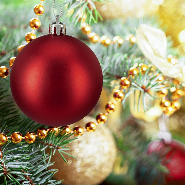 Set of 100 Glossy Christmas Tree Baubles