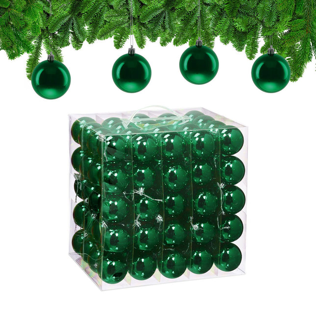 Set of 100 Glossy Christmas Tree Baubles