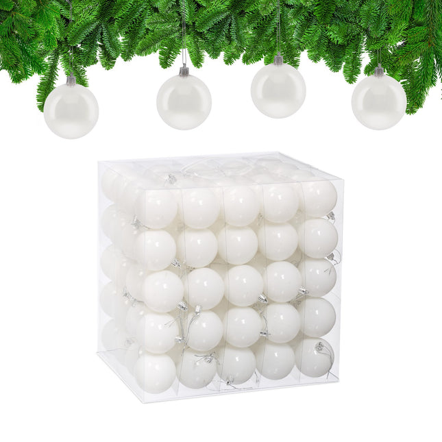 Set of 100 Glossy Christmas Tree Baubles