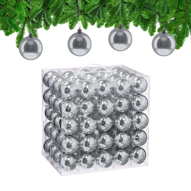 Set of 100 Shiny Christmas Tree Baubles