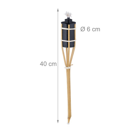 Set of 10 Garden Torches 40cm