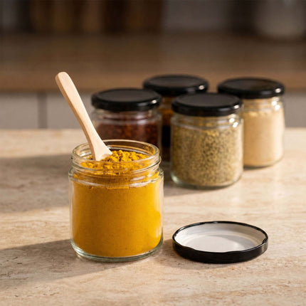 Set of 10 Glass Jam Jars with Airtight Lids, 200ml