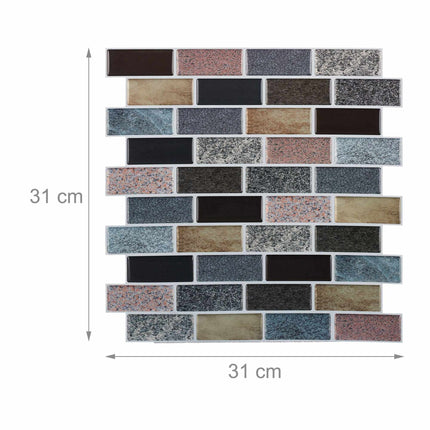 Set of 10 Tile Stone Wall Stickers