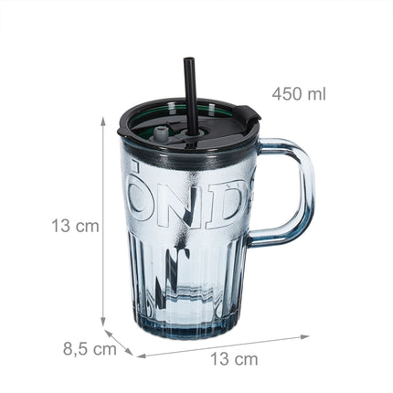 Set of 10 drinking glasses with handles
