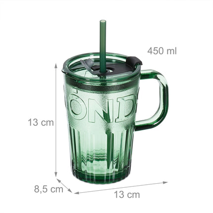 Set of 10 drinking glasses with handles