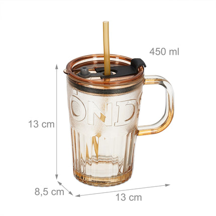 Set of 10 drinking glasses with handles