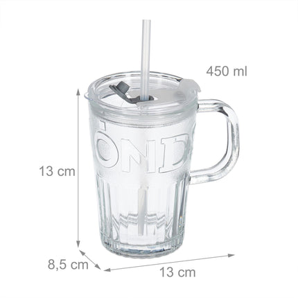 Set of 10 drinking glasses with handles