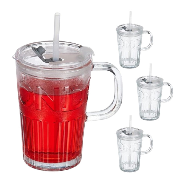 Set of 10 drinking glasses with handles
