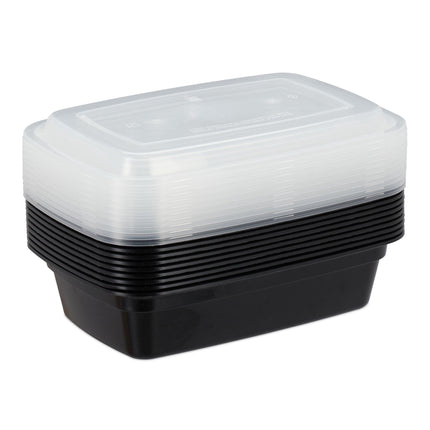 Set of 10 meal prep boxes, 1 compartment