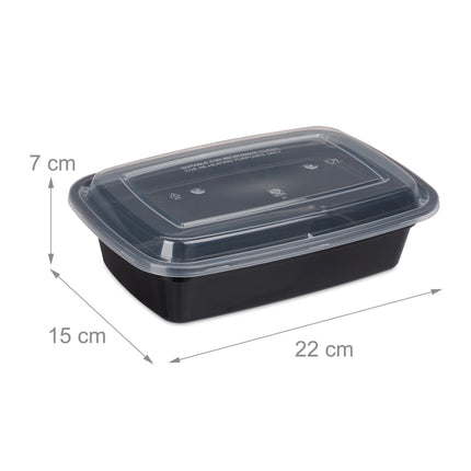 Set of 10 meal prep boxes, 1 compartment